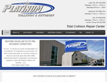 Tablet Screenshot of platinumcollision.com